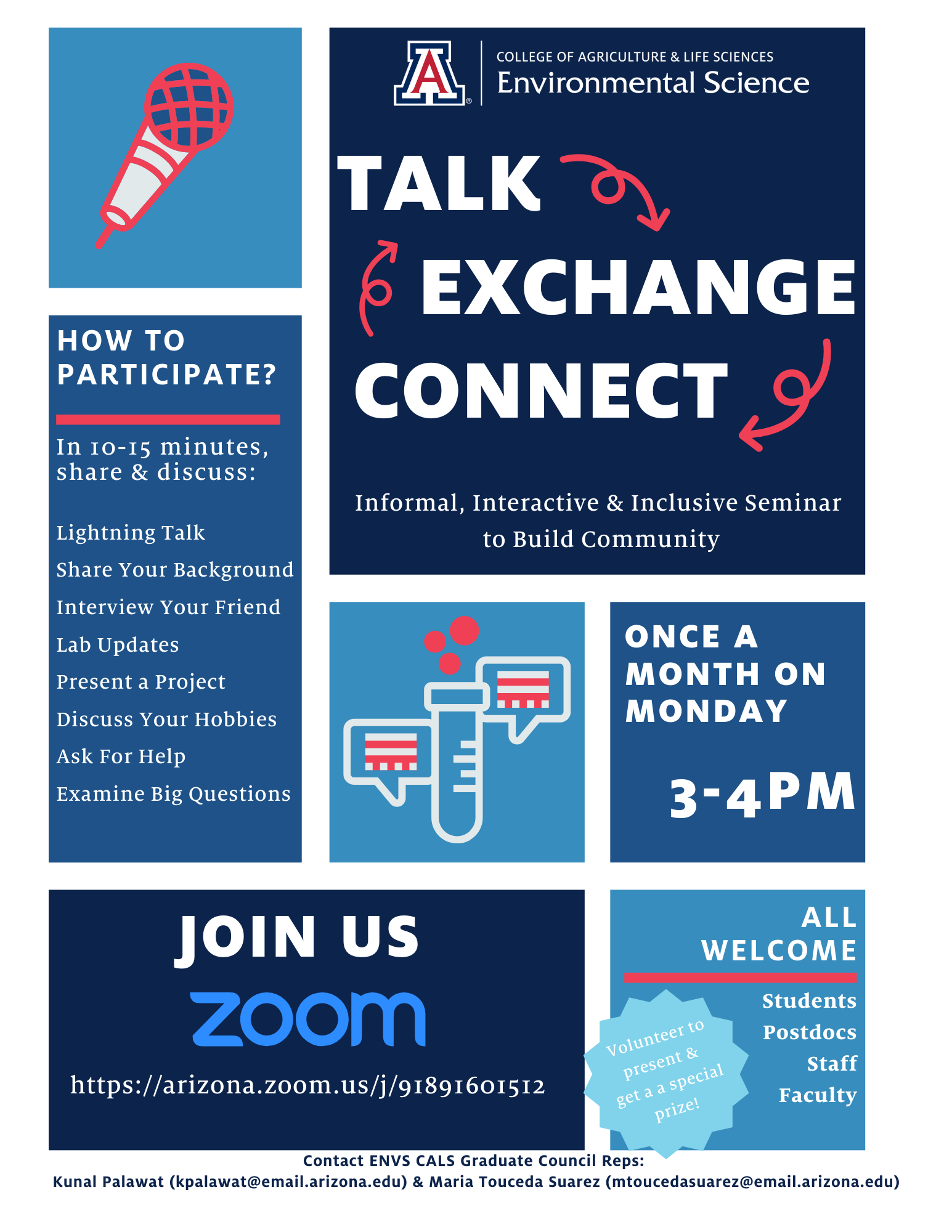 Talk, Exchange, Connect flyer